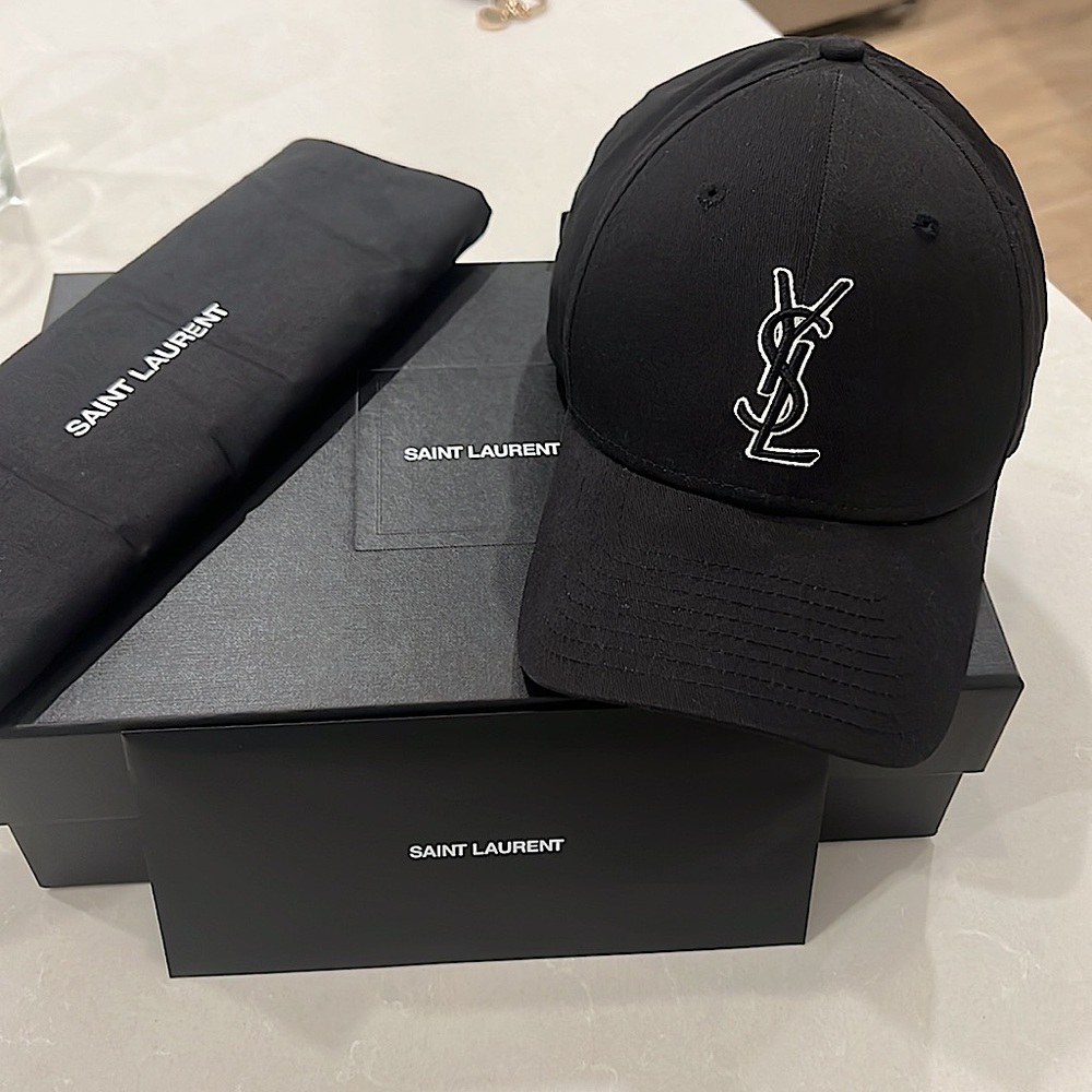 SAINT LAURENT YSL NEW ERA MONOGRAM CAP